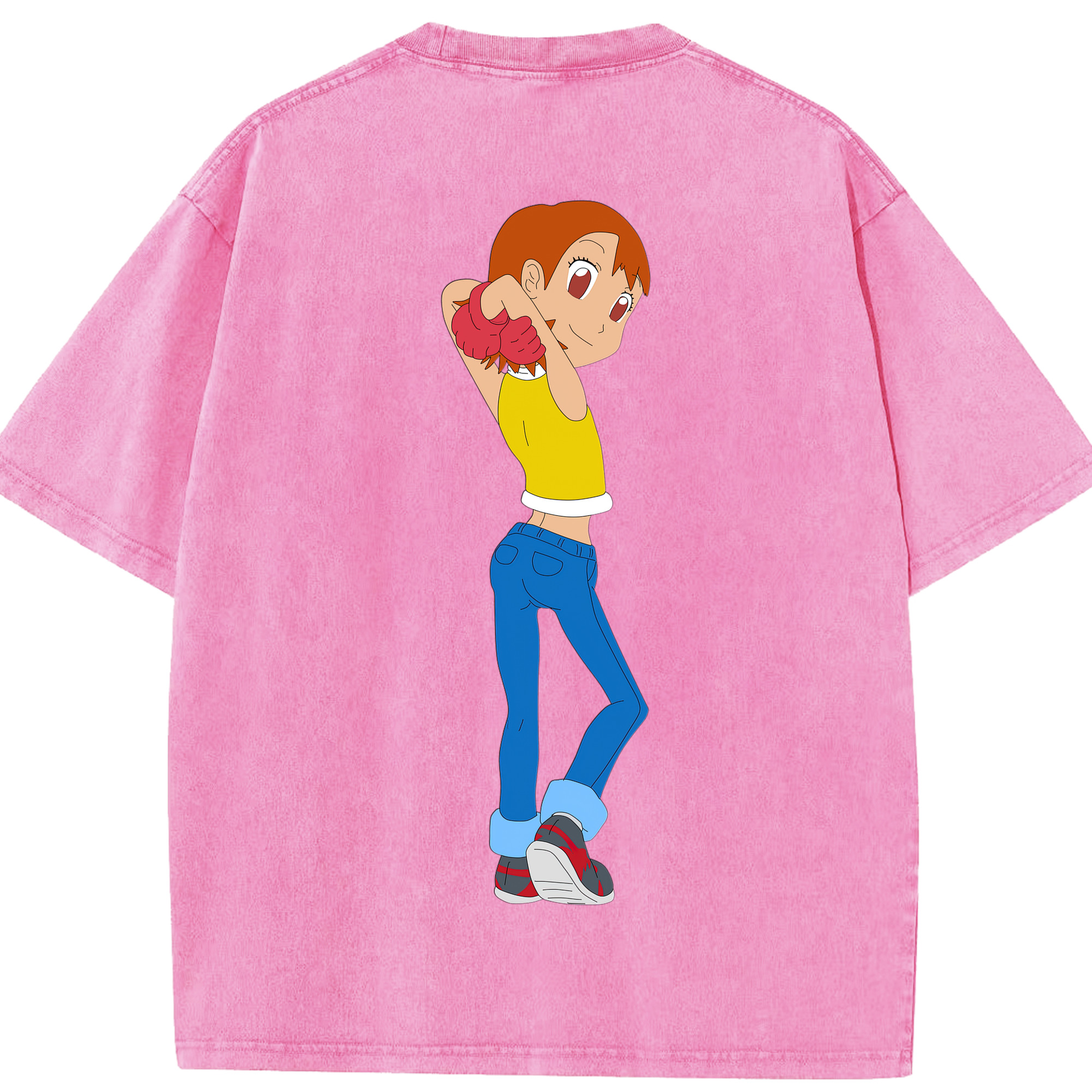 （画像用） Digimon デジタルモンスター/デジモン 綿100% ヴィンテージ風 半袖Tシャツ（背面プリント）